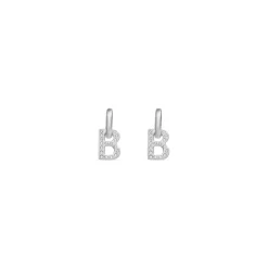 Women's B Chain Xs Earrings in Silver