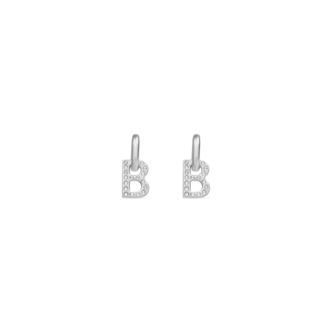 Women's B Chain Xs Earrings in Silver
