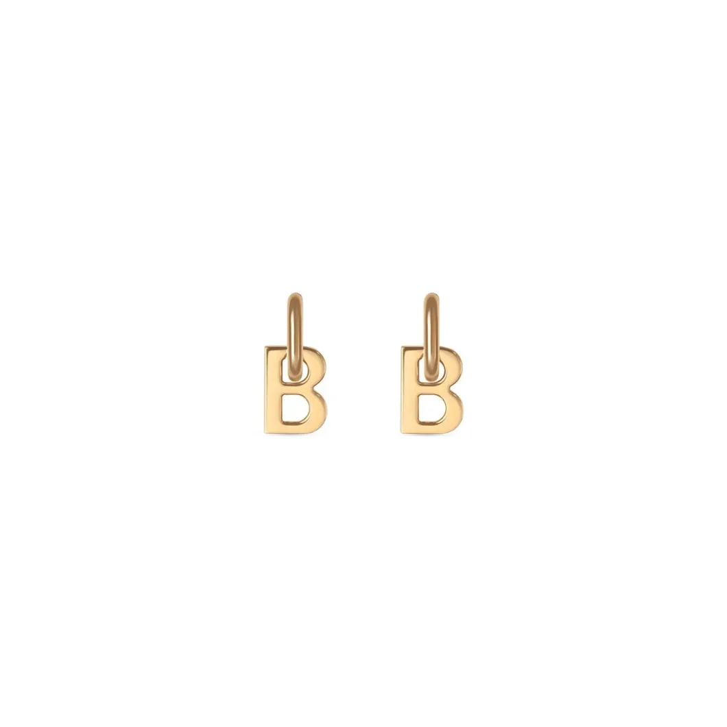 Women's B Chain Xs Earrings in Gold