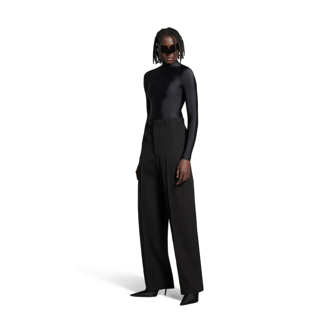 Women's Baggy Tailored Pants in Black