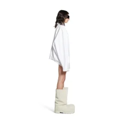 Women's Balenciaga Asymmetric Shirt Large Fit in White