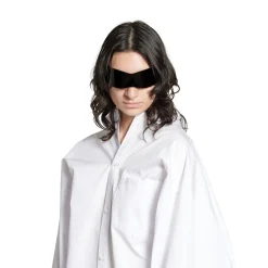 Women's Balenciaga Asymmetric Shirt Large Fit in White