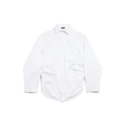 Women's Balenciaga Asymmetric Shirt Large Fit in White