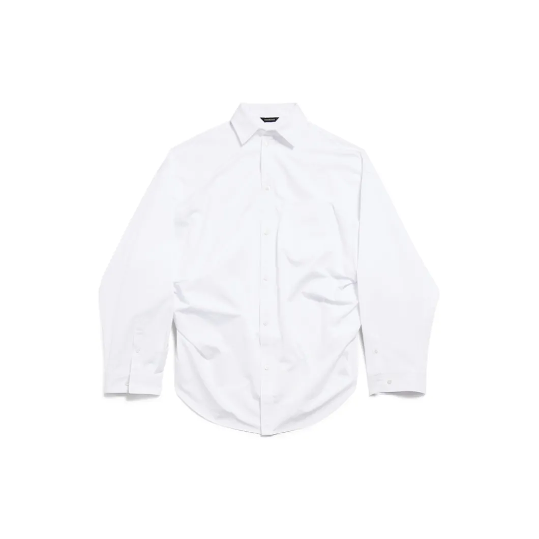 Women's Balenciaga Asymmetric Shirt Large Fit in White