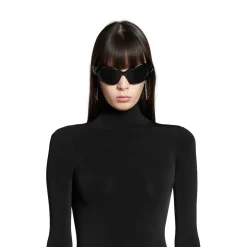 Women's Balenciaga Long Sleeve Mini Dress in Black