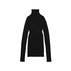 Women's Balenciaga Long Sleeve Mini Dress in Black