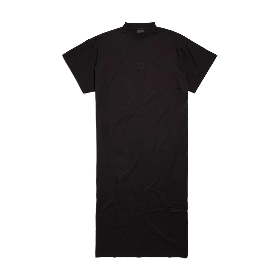 Women's Bb Classic Balenciaga T-shirt Maxi Dress in Black