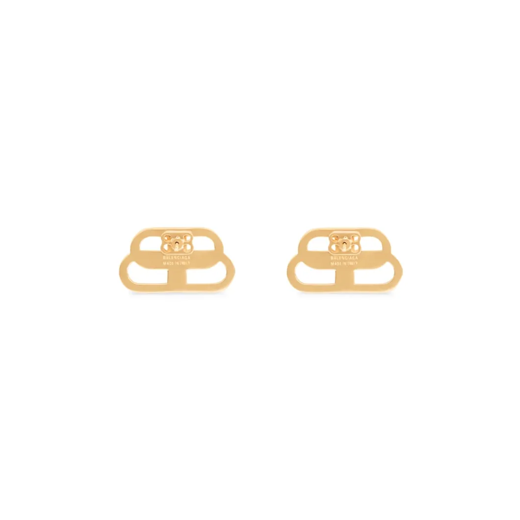 Women's Bb S Stud Earrings in Gold