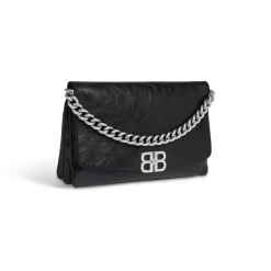 Women's Bb Soft Large Flap Bag in Black