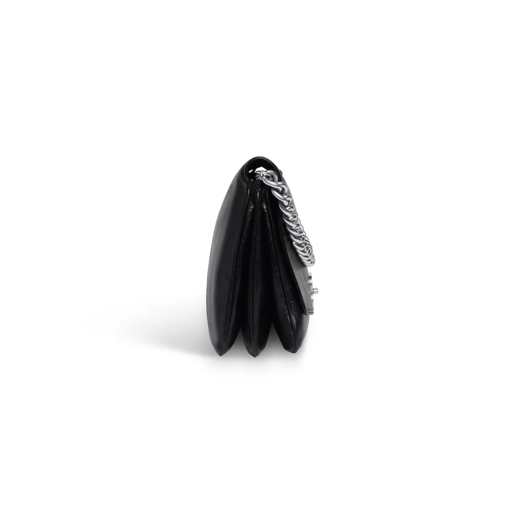 Women's Bb Soft Large Flap Bag in Black