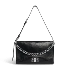 Women's Bb Soft Large Flap Bag in Black