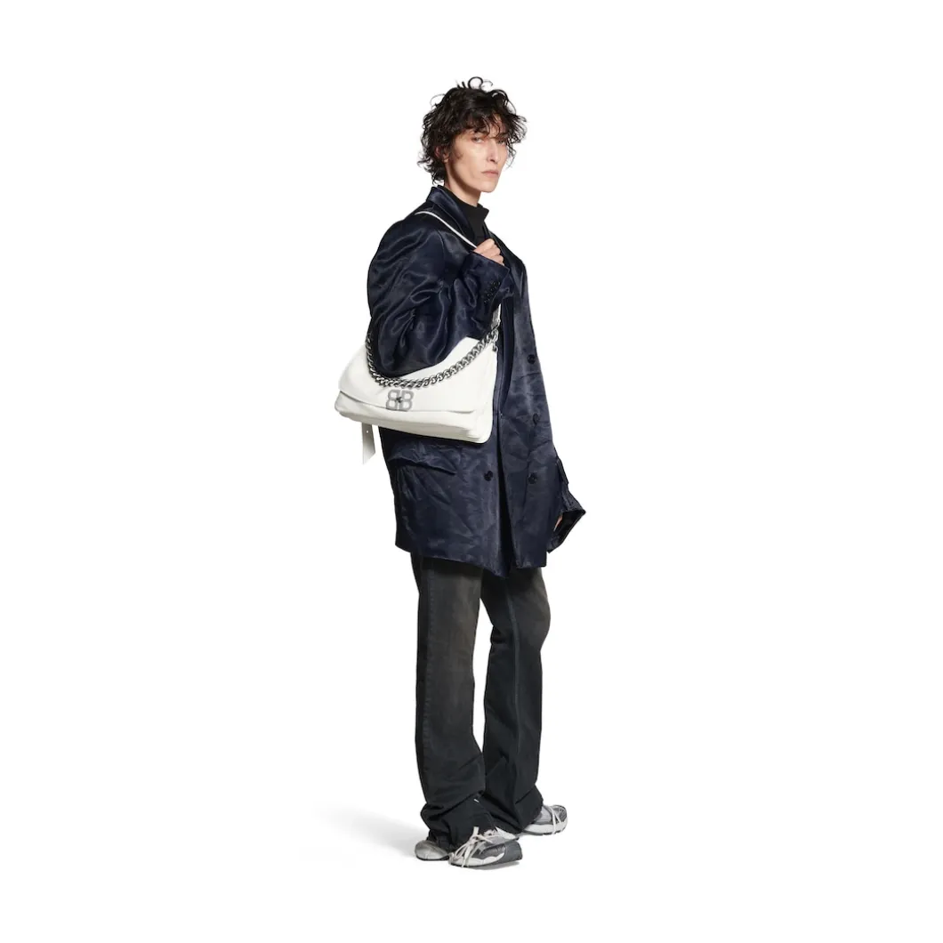 Women's Bb Soft Large Flap Bag in Optic White