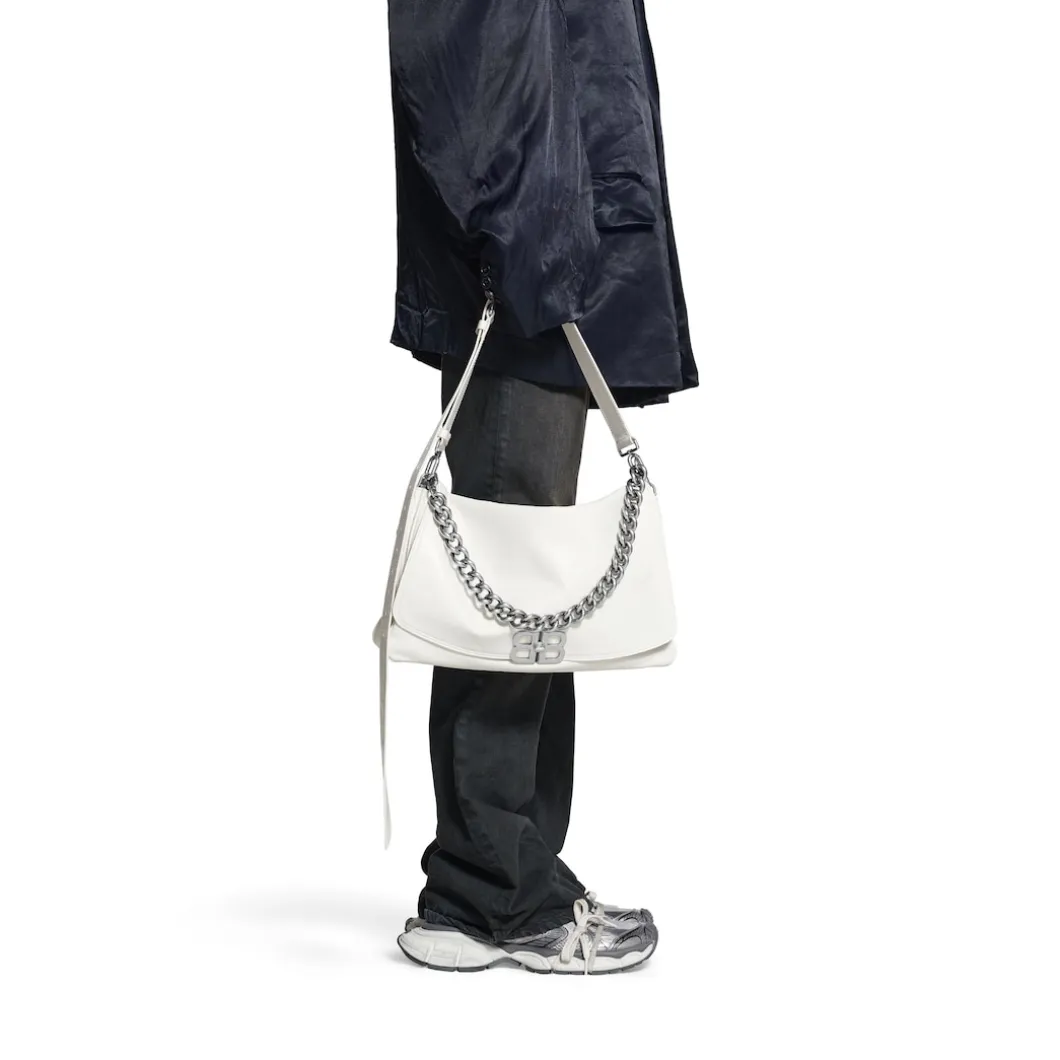 Women's Bb Soft Large Flap Bag in Optic White