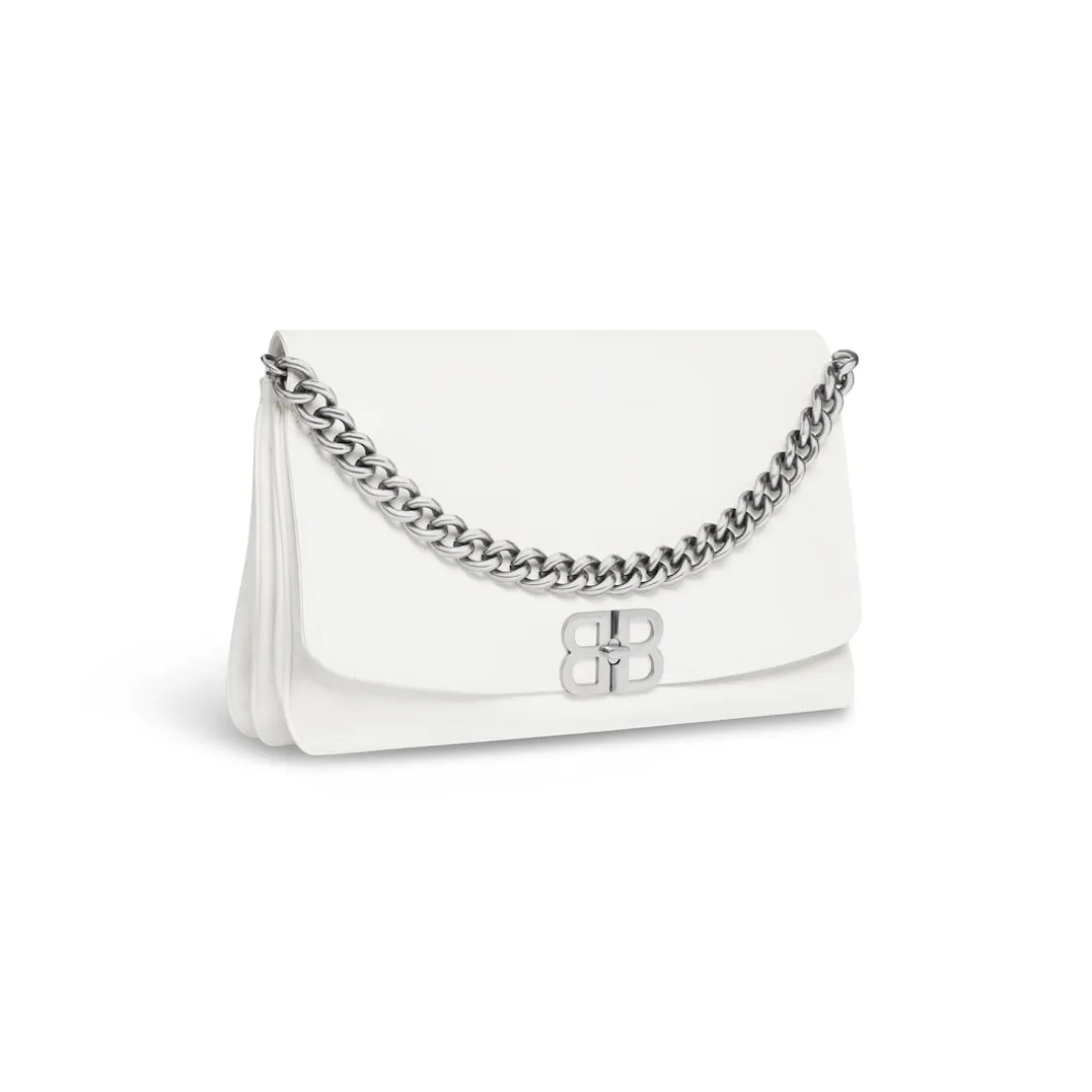 Women's Bb Soft Large Flap Bag in Optic White