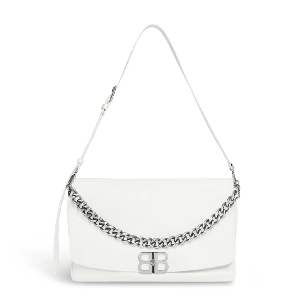 Women's Bb Soft Large Flap Bag in Optic White