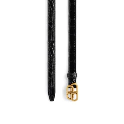 Women's Bb Super Thin Belt in Black