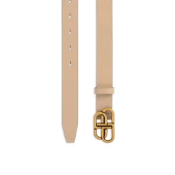 Women's Bb Thin Belt in Latte