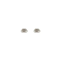 Women's Bb Xs Stud Earrings in Crystal/silver