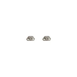 Women's Bb Xs Stud Earrings in Crystal/silver