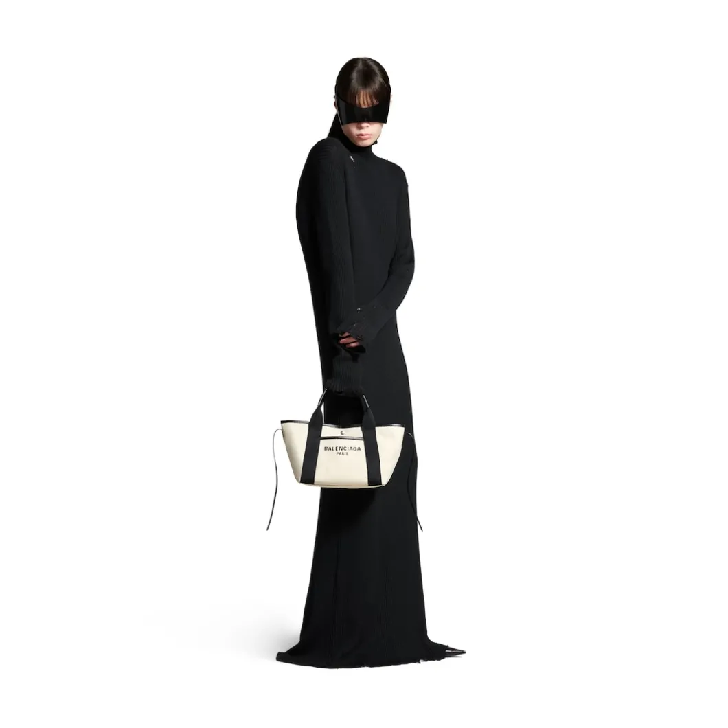 Women's Biarritz Small Tote Bag in Beige/black