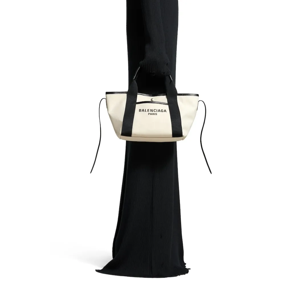 Women's Biarritz Small Tote Bag in Beige/black