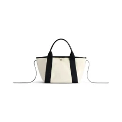 Women's Biarritz Small Tote Bag in Beige/black
