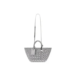 Women's Bistro Xs Basket With Strap In Mirror Fabric in Silver