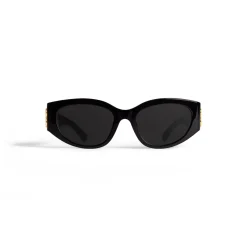 Women's Bossy Round Af Sunglasses in Black