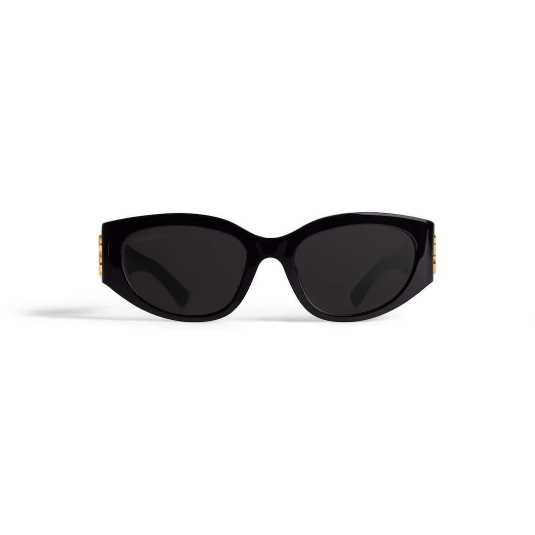 Women's Bossy Round Af Sunglasses in Black