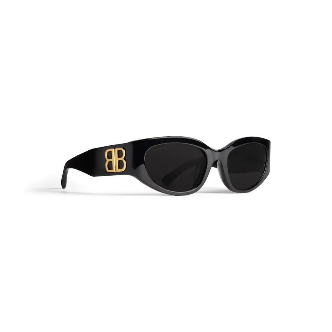 Women's Bossy Round Af Sunglasses in Black