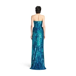 Women's Bustier Gown in Turquoise