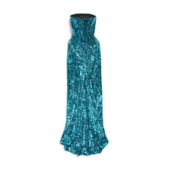 Women's Bustier Gown in Turquoise