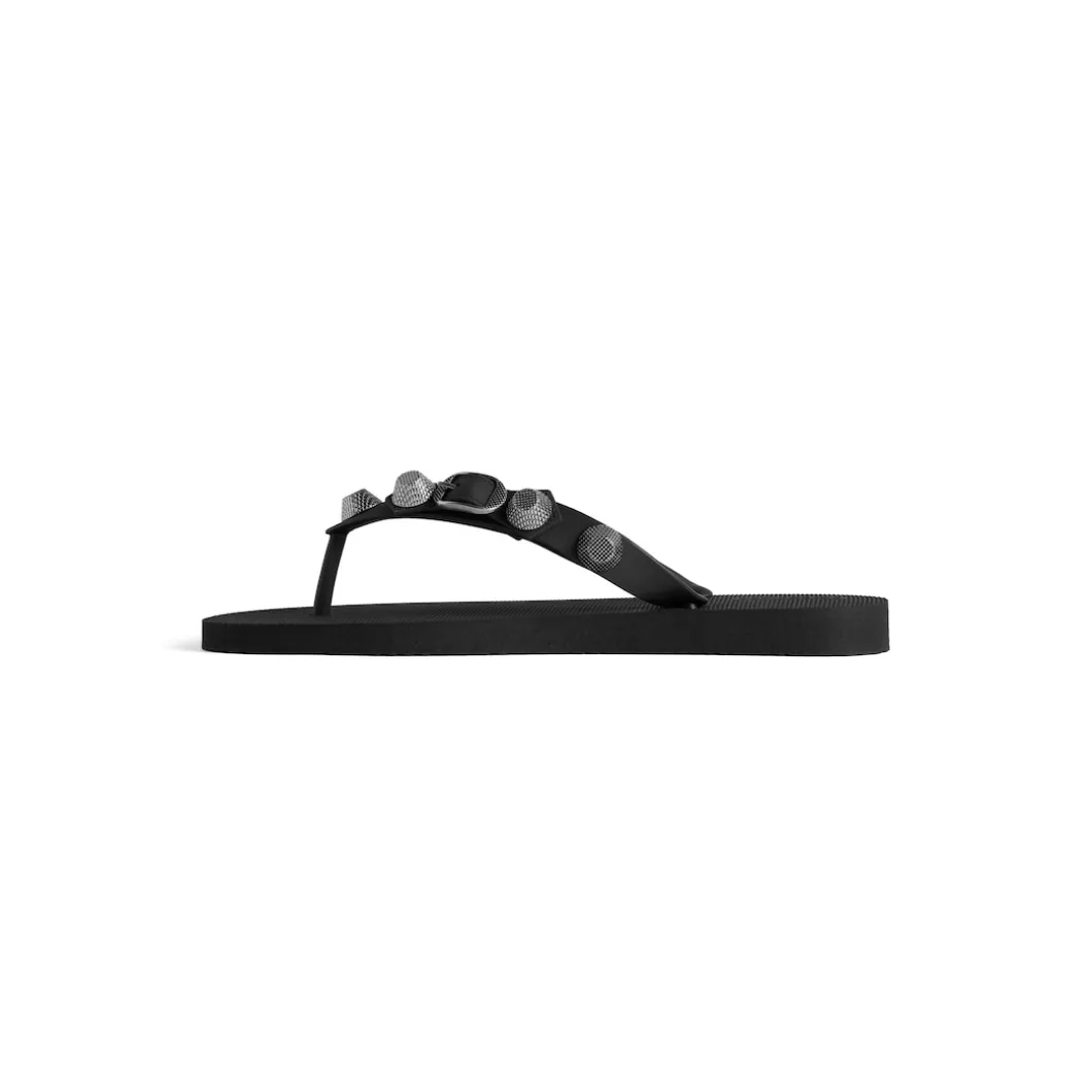 Women's Cagole Thong Sandal in Black