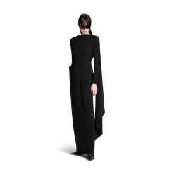 Women's Cape Gown in Black
