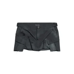 Women's Cargo Mini Skirt in Black