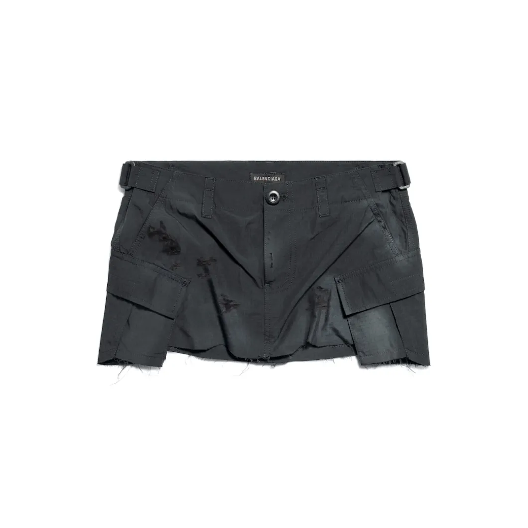Women's Cargo Mini Skirt in Black