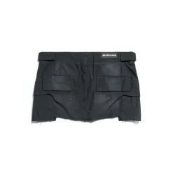 Women's Cargo Mini Skirt in Black