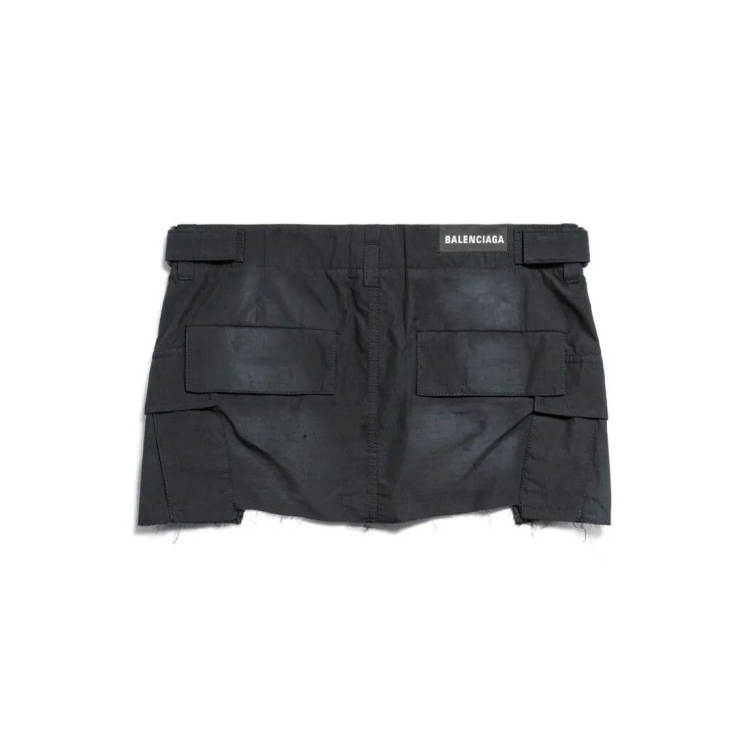 Women's Cargo Mini Skirt in Black