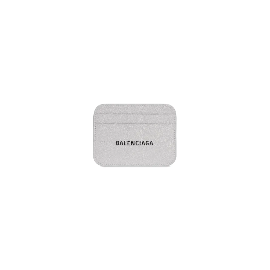 Women's Cash Card Holder Sparkling Fabric in Silver