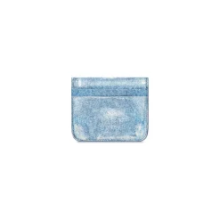 Women's Cash Flap Coin And Card Holder Denim Print in Blue