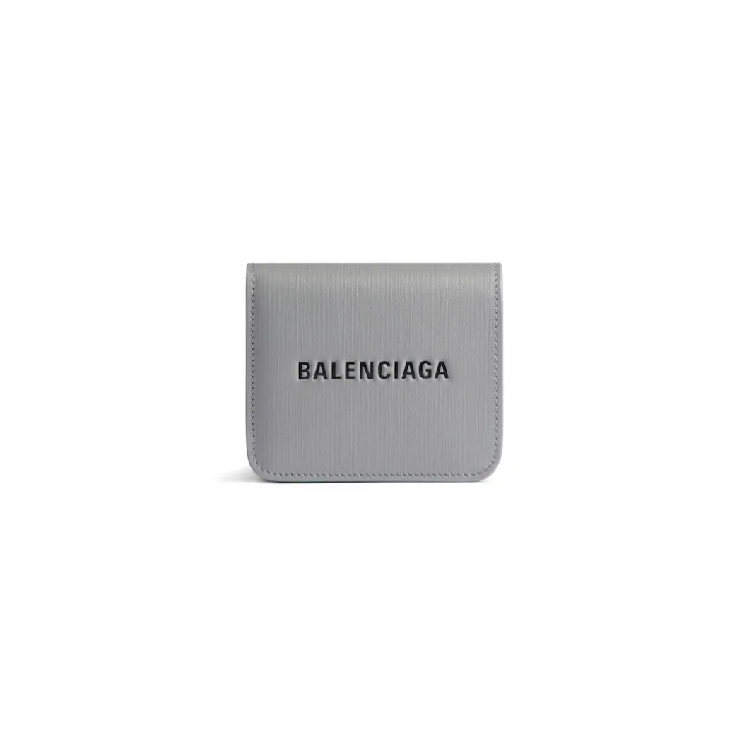 Women's Cash Flap Coin And Card Holder in Grey/black