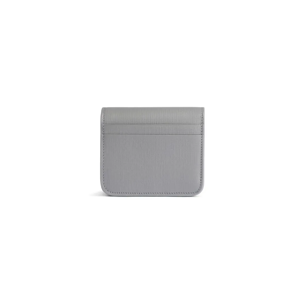 Women's Cash Flap Coin And Card Holder in Grey/black