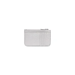 Women's Cash Large Long Coin And Card Holder Sparkling Fabric in Silver