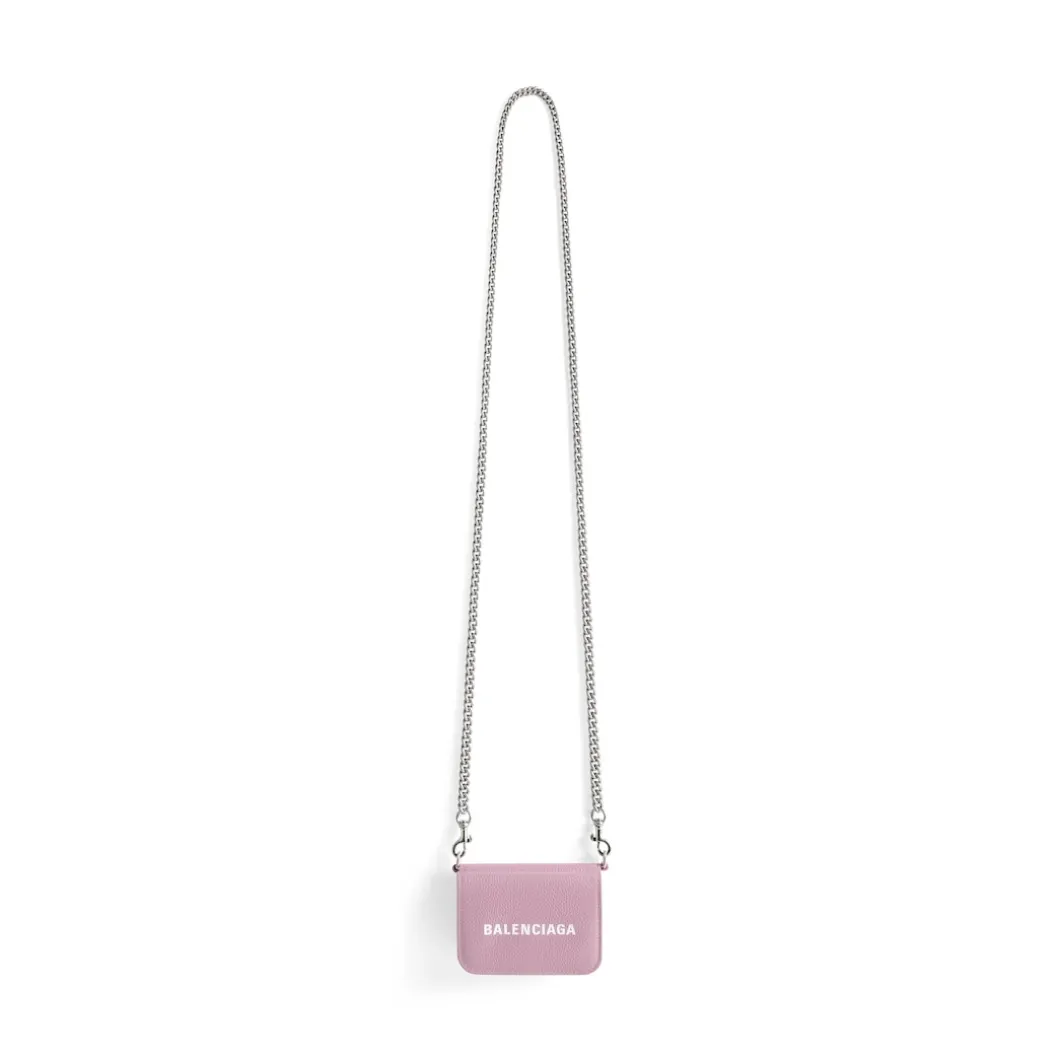 Women's Cash Mini Wallet On Chain in Pink
