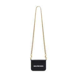 Women's Cash Mini Wallet On Chain in Black/white