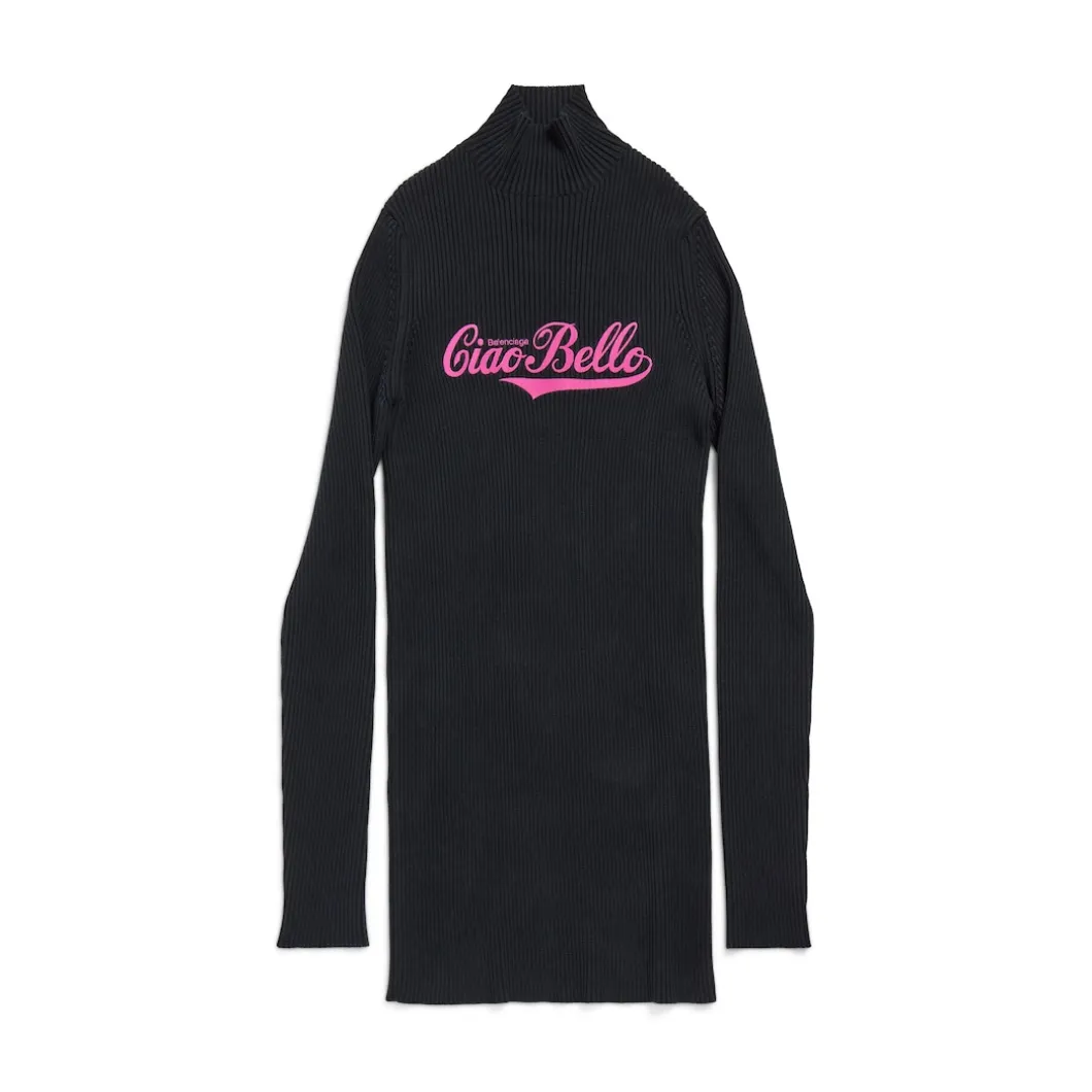 Women's Ciao Bello Long Fitted Turtleneck in Black