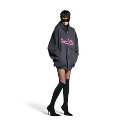 Women's Ciao Bello Pulled Hoodie Large Fit in Black