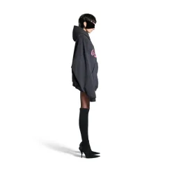 Women's Ciao Bello Pulled Hoodie Large Fit in Black