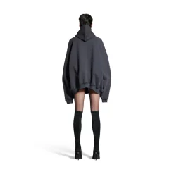 Women's Ciao Bello Pulled Hoodie Large Fit in Black
