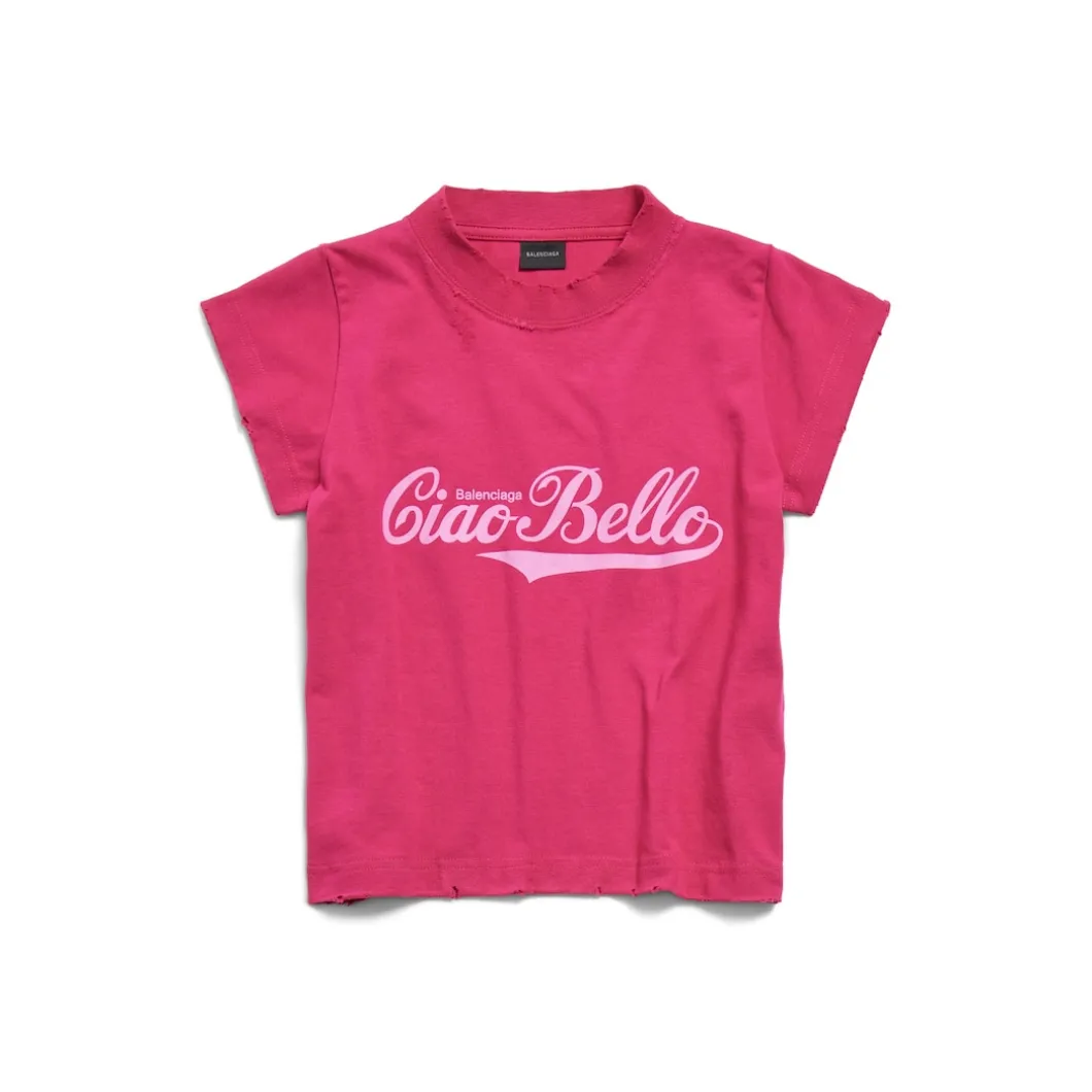 Women's Ciao Bello Shrunk T-shirt in Pink